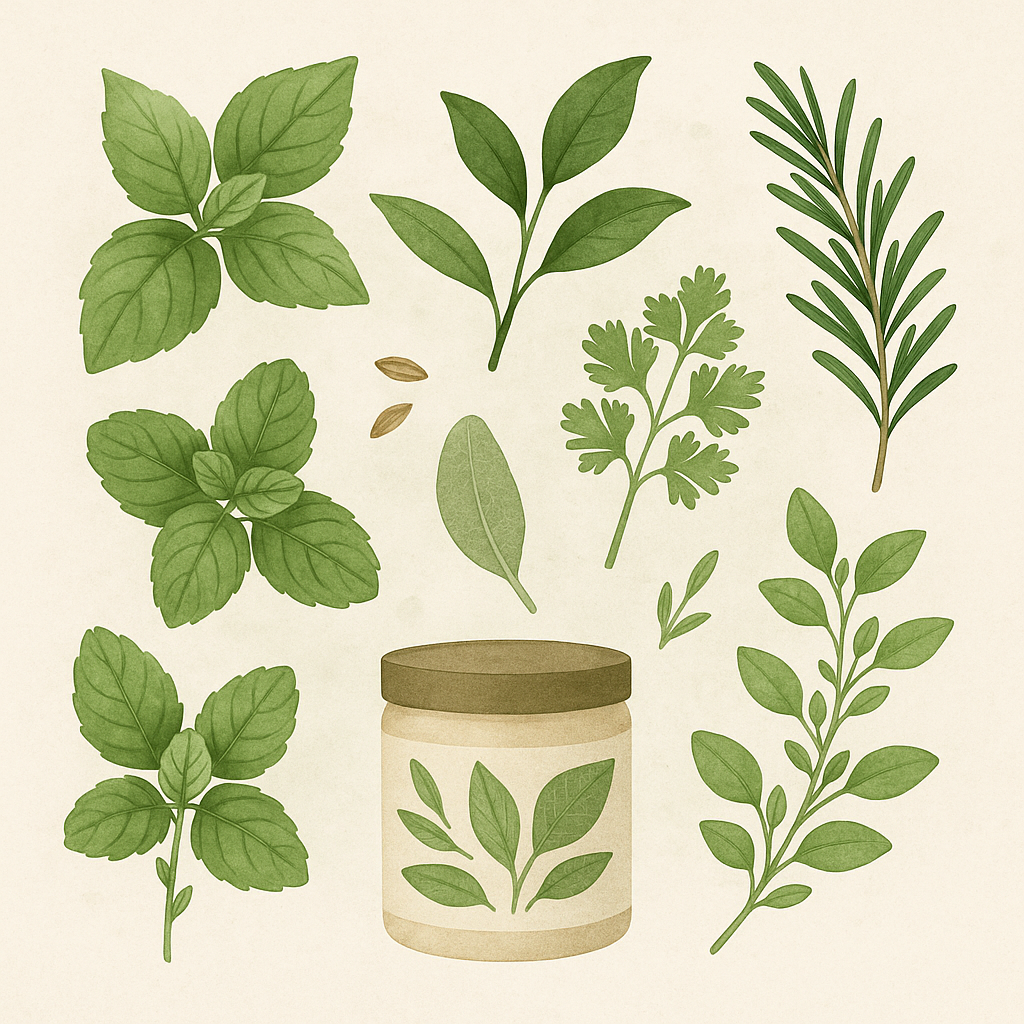 Organic ingredients illustration